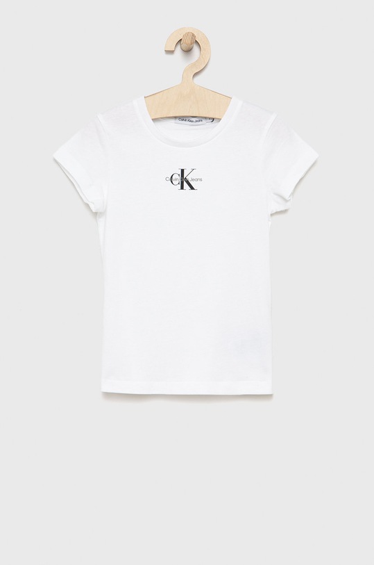 Calvin Klein Jeans t-shirt bawełniany dziecięcy IG0IG01470.9BYY nadruk biały IG0IG01470.9BYY