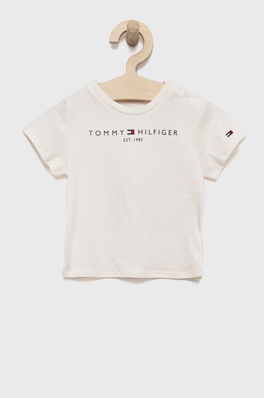 Tommy Hilfiger gyerek pamut póló pamut bézs KG0KG05242.9BYY