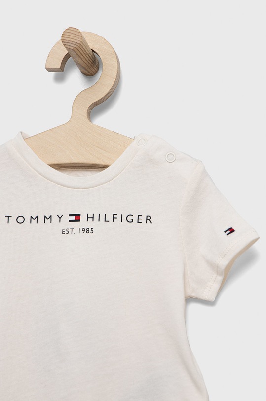 Lány Tommy Hilfiger gyerek pamut póló KG0KG05242.9BYY bézs