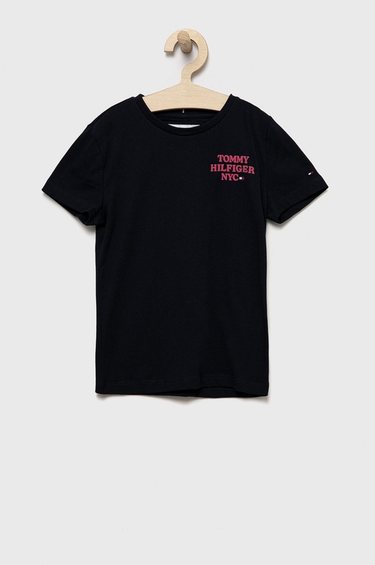 Dětské tričko Tommy Hilfiger kulatý námořnická modř KG0KG06671.9BYY