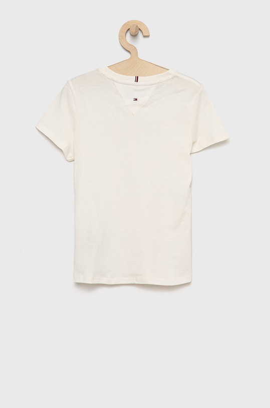 Tommy Hilfiger t-shirt bawełniany dziecięcy KG0KG06821.9BYY beżowy AW22