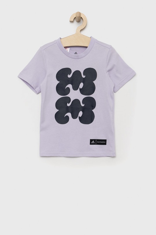 adidas Performance t-shirt dziecięcy pozostałe fioletowy HL1630