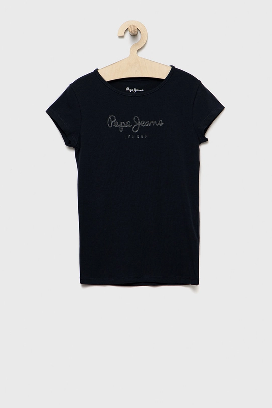 Pepe Jeans t-shirt dziecięcy z elastanem granatowy PG502924.594