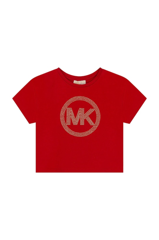 Dětské bavlněné tričko Michael Kors kulatý červená R15127.156