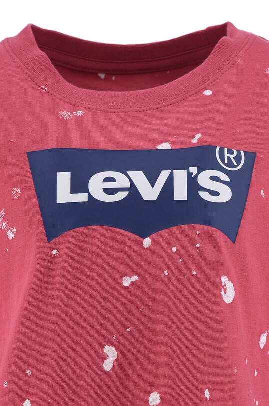 Levi's tricou de bumbac pentru copii 3EG549. rosu AW22