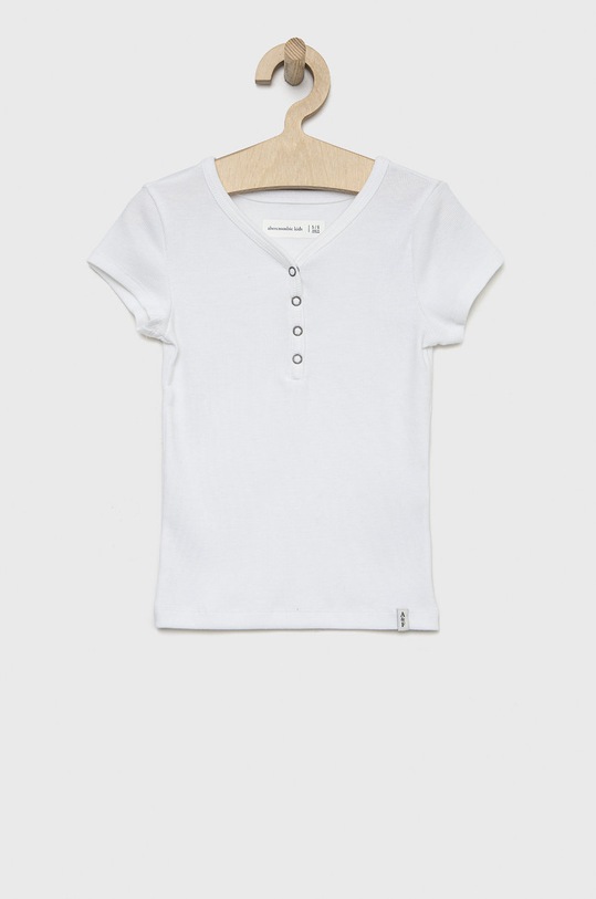 Abercrombie & Fitch t-shirt dziecięcy z elastanem biały KI239.2538