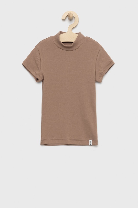 Abercrombie & Fitch gyerek póló elasztánnal barna KI239.2542