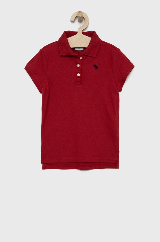 Abercrombie & Fitch polo dziecięce z elastanem czerwony KI239.2566