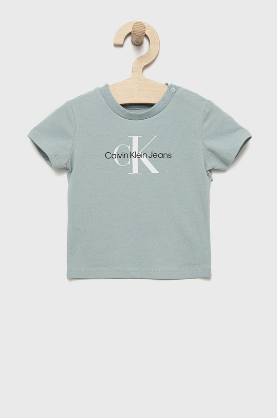 Dětské tričko Calvin Klein Jeans s elastanem tyrkysová IN0IN00001.9BYY