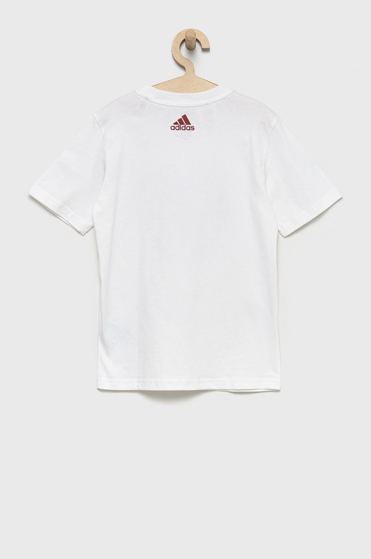 Детска памучна тениска adidas Performance HI0995 бял AW22