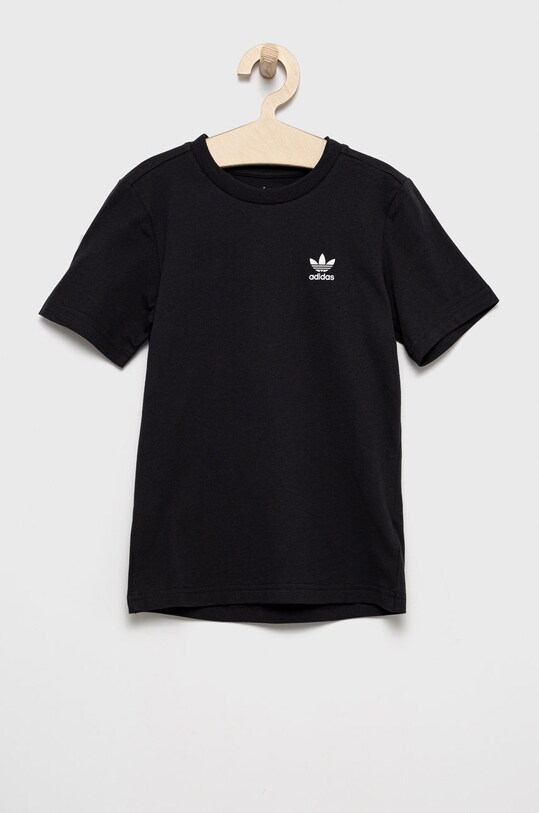 Παιδικό βαμβακερό μπλουζάκι adidas Originals βαμβάκι μαύρο HK0401