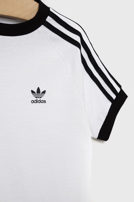 CHLAPEC Dětské bavlněné tričko adidas Originals HK2912 bílá