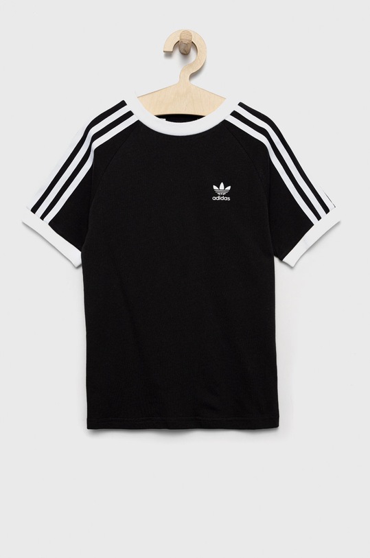 Dječja majica kratkih rukava adidas Originals pamuk crna HK2913