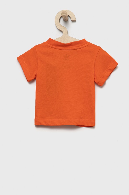 adidas Originals t-shirt bawełniany dziecięcy HK7514 pomarańczowy AW22