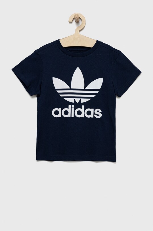 Дитяча бавовняна футболка adidas Originals бавовна темно-синій HK0260