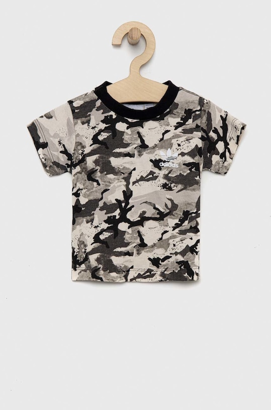 Dětské bavlněné tričko adidas Originals s elastanem vícebarevná HK0276