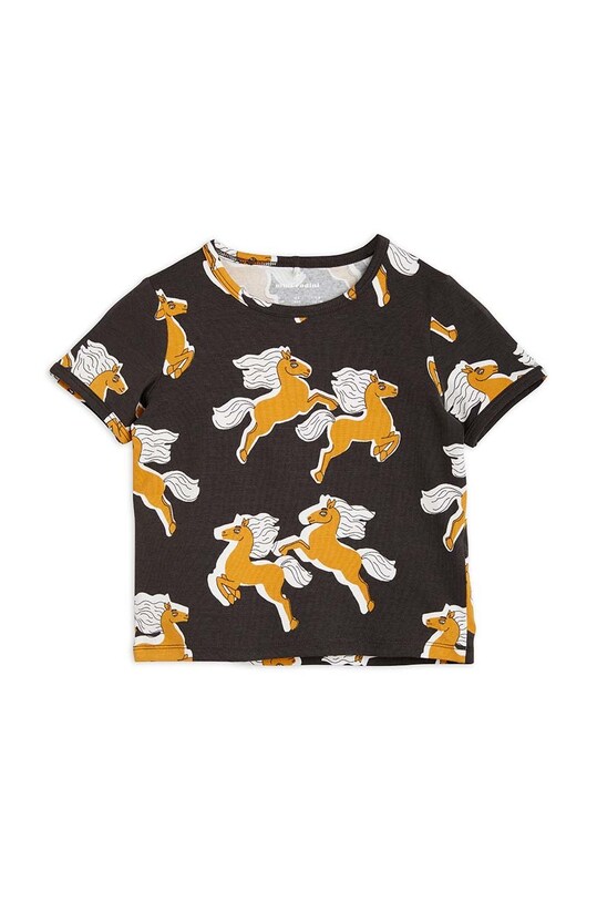 Mini Rodini t-shirt dziecięcy z elastanem czarny 2272012799