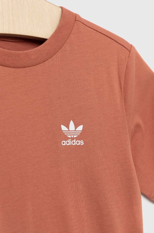 Chłopiec adidas Originals t-shirt bawełniany dziecięcy HK2816 pomarańczowy