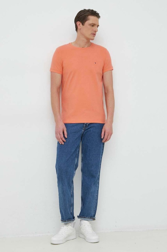 Tommy Hilfiger t-shirt MW0MW10800.9BYY pomarańczowy SS23