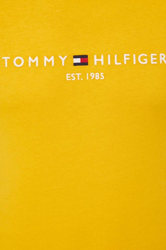 Bombažna kratka majica Tommy Hilfiger MW0MW11797.9BYY oranžna