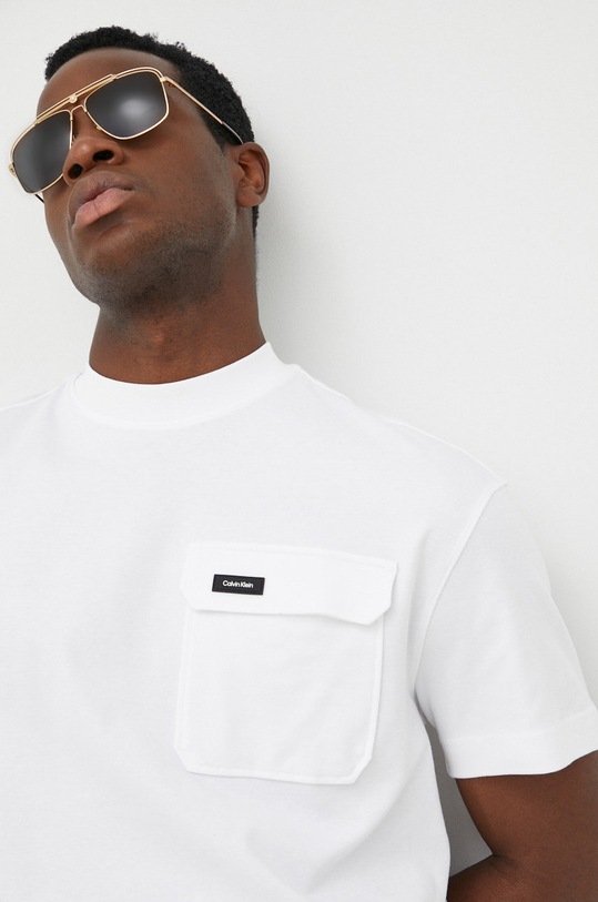 Calvin Klein t-shirt bawełniany biały K10K109790.9BYY
