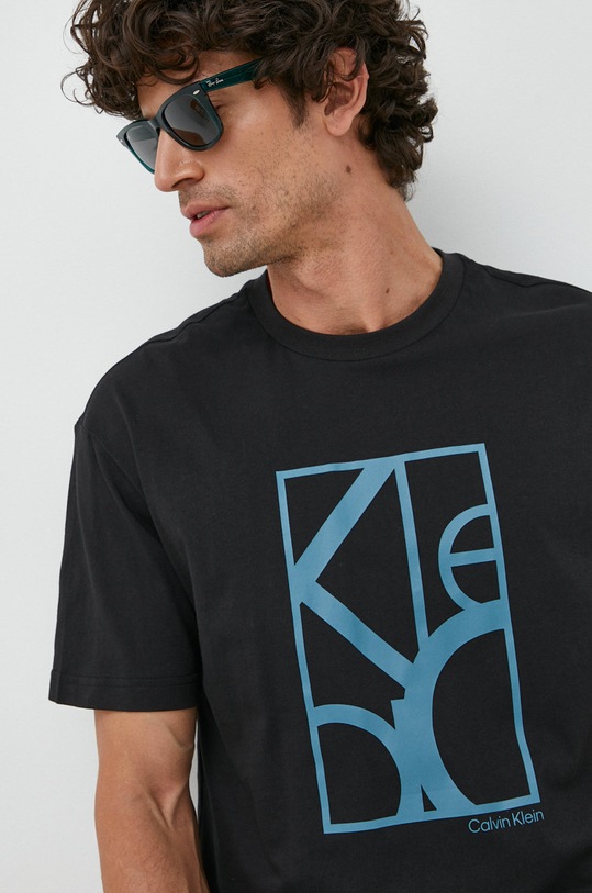 Bavlněné tričko Calvin Klein černá K10K109793.9BYY