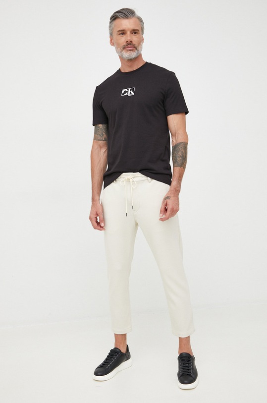 Calvin Klein t-shirt bawełniany K10K109799.9BYY czarny AW22