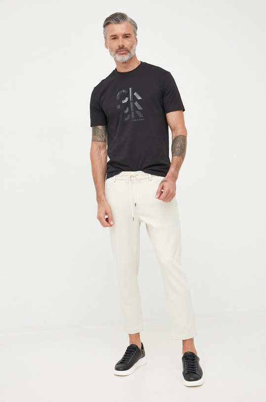 Calvin Klein t-shirt bawełniany K10K109800.9BYY czarny AW22