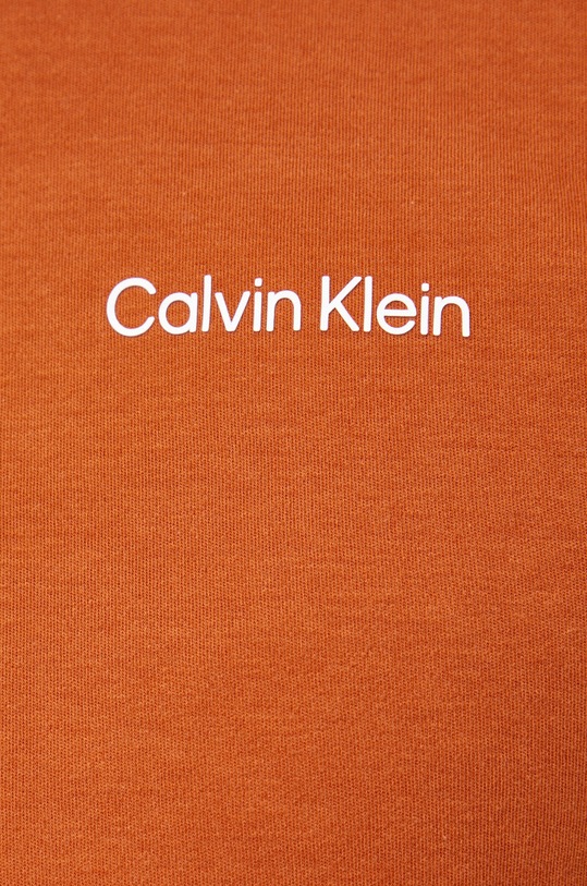 Bavlněné tričko Calvin Klein K10K109894.9BYY hnědá