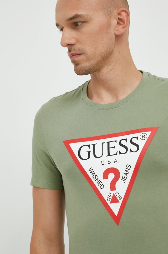 Odzież Guess t-shirt bawełniany M2YI71.I3Z11 zielony