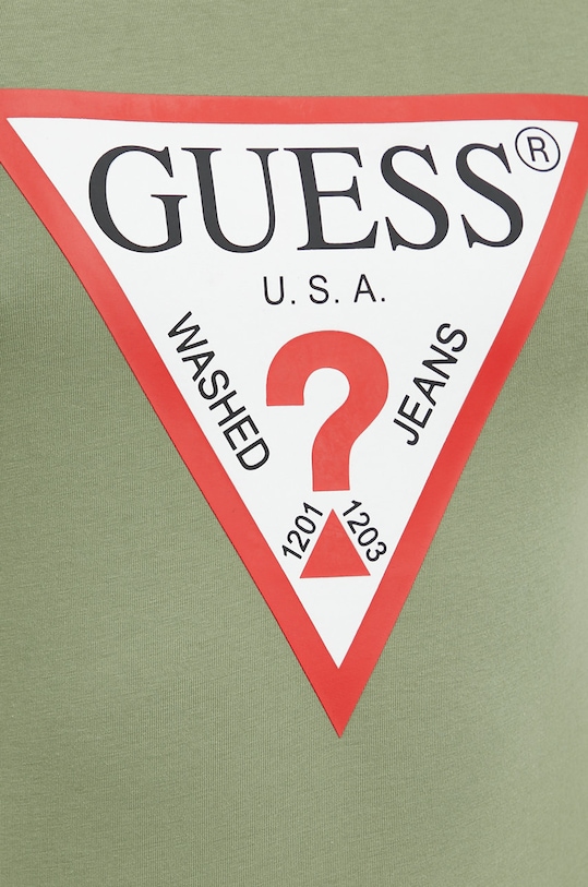 Guess t-shirt bawełniany zielony M2YI71.I3Z11