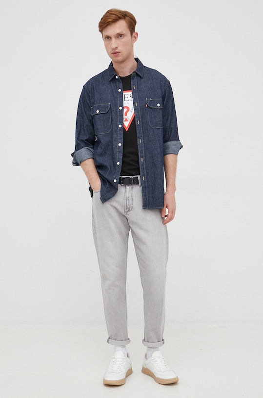 Guess t-shirt bawełniany M2YI71.I3Z11 czarny SS23