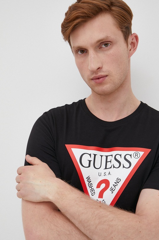 Guess t-shirt bawełniany czarny M2YI71.I3Z11