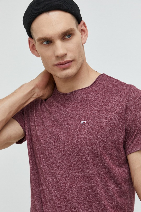 Tommy Jeans tricou burgundia DM0DM09586.9BYY