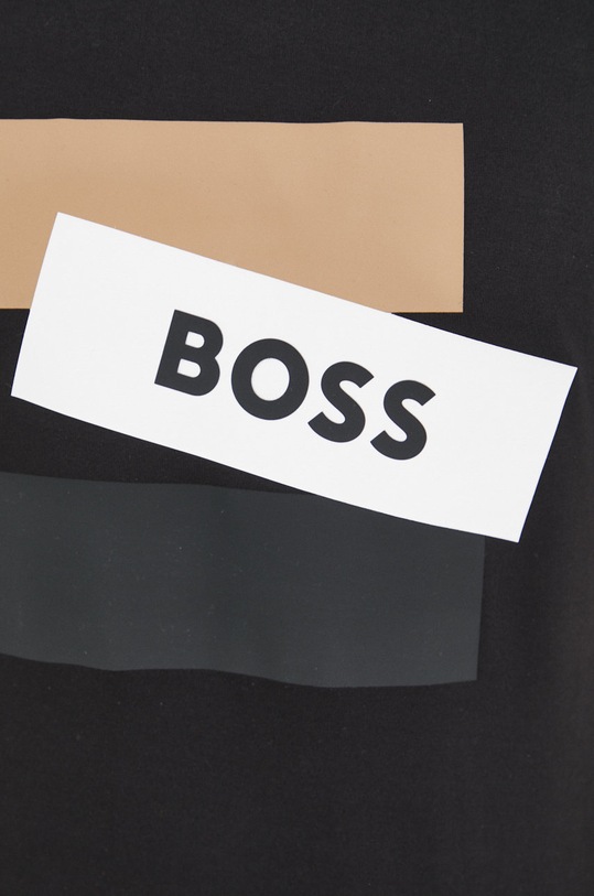 Bavlněné tričko BOSS 50482112 černá