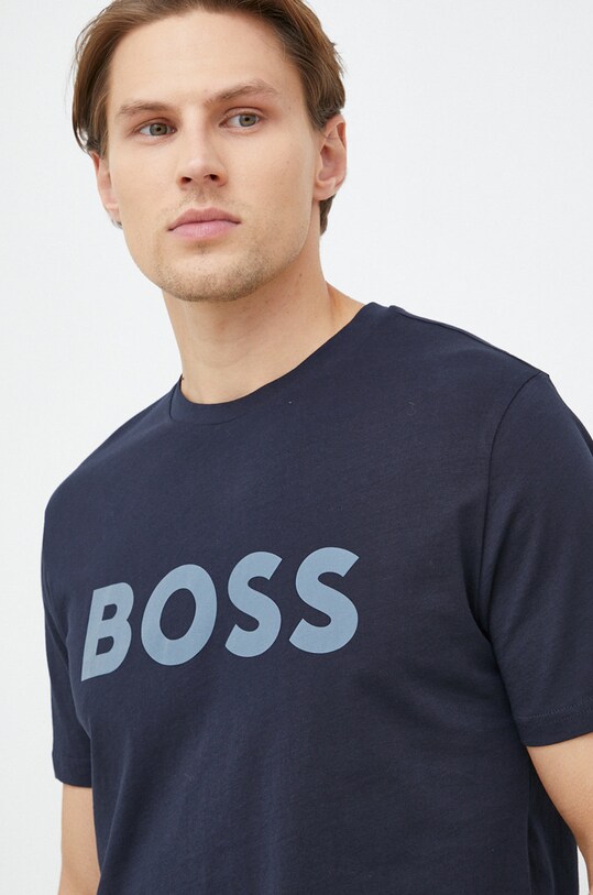 Odzież BOSS t-shirt bawełniany BOSS CASUAL 50481923 granatowy