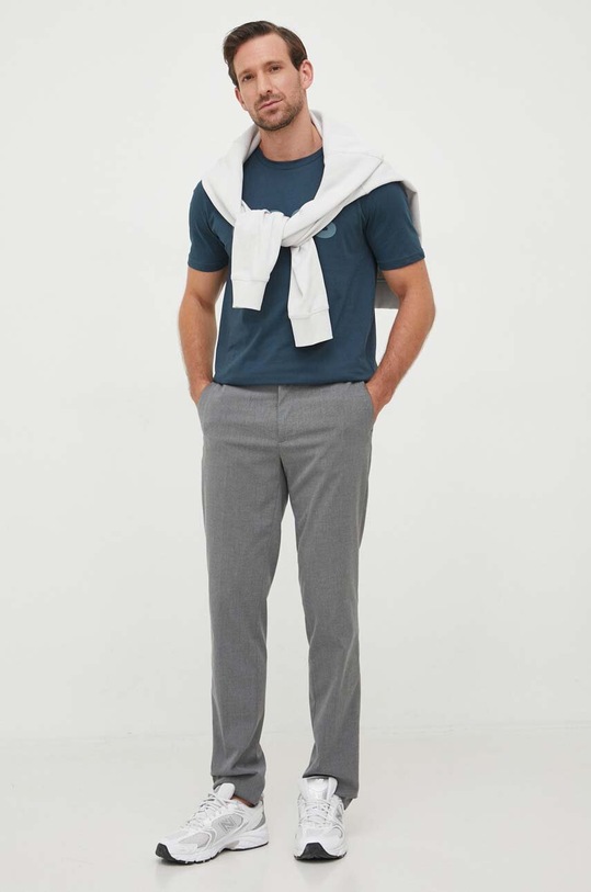 BOSS t-shirt bawełniany BOSS CASUAL 50481923 zielony SS25