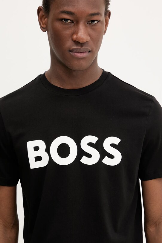 Îmbrăcăminte BOSS tricou din bumbac BOSS CASUAL 50481923 negru