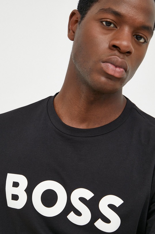 BOSS t-shirt bawełniany BOSS CASUAL czarny 50481923