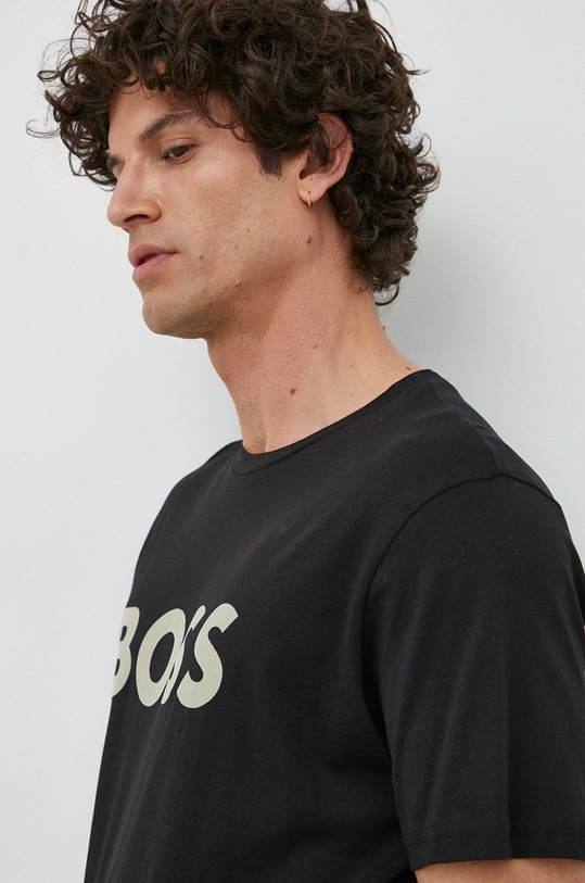 BOSS t-shirt bawełniany BOSS CASUAL czarny 50481923