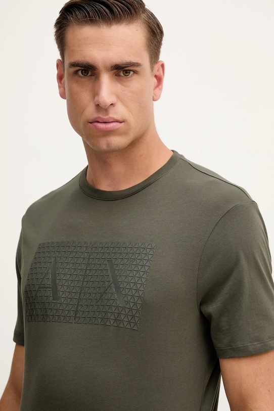 Хлопковая футболка Armani Exchange зелёный 8NZTCK.Z8H4Z