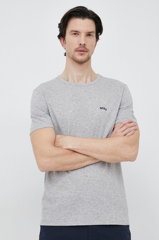 BOSS Green t-shirt bawełniany szary 50469062