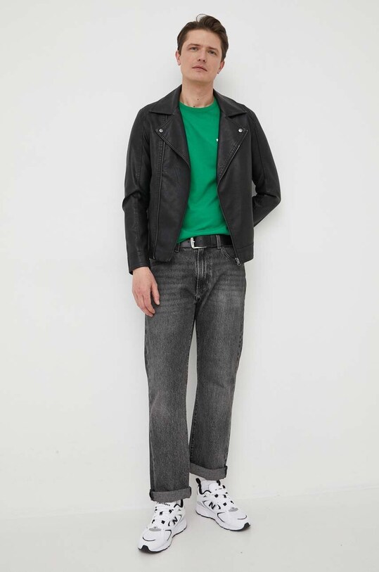 Βαμβακερό μπλουζάκι BOSS BOSS ATHLEISURE 50469062 πράσινο SS23
