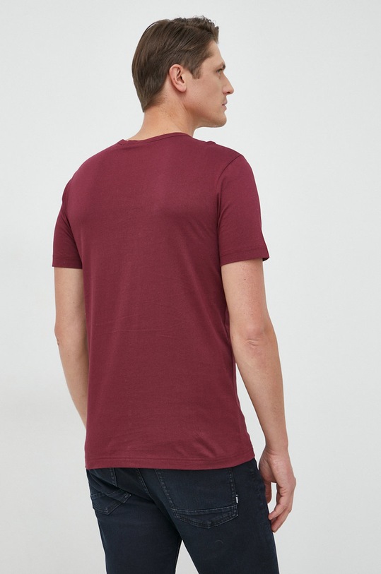 Odzież BOSS Green t-shirt bawełniany 50469062 bordowy