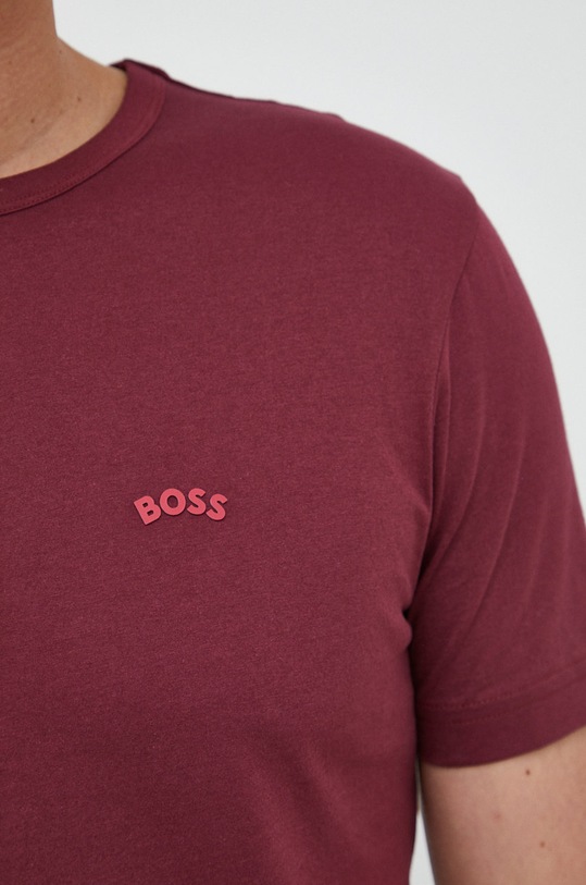 BOSS Green t-shirt bawełniany 50469062 bordowy