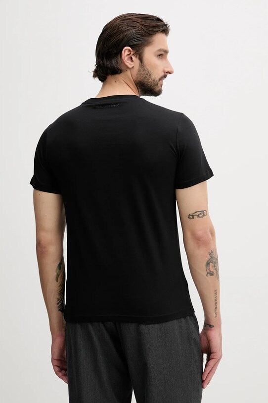 Îmbrăcăminte Karl Lagerfeld tricou din bumbac 500251.755071 negru