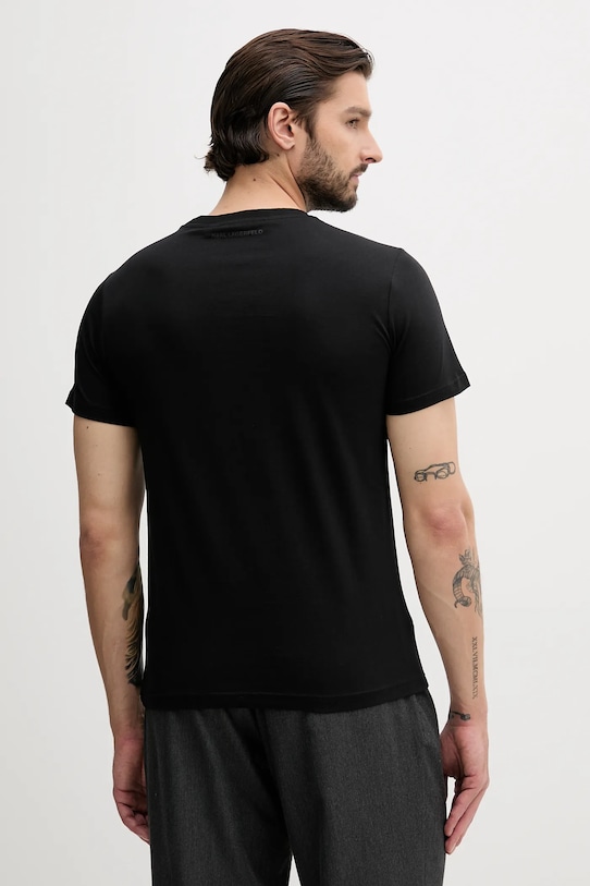 Îmbrăcăminte Karl Lagerfeld tricou din bumbac 500251.755071 negru