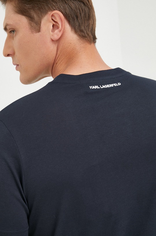 Karl Lagerfeld t-shirt bawełniany 500251.755071 500251.755071 granatowy