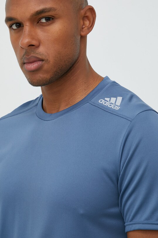 adidas Performance tricou de alergare Designed 4 Running albastru HK7117