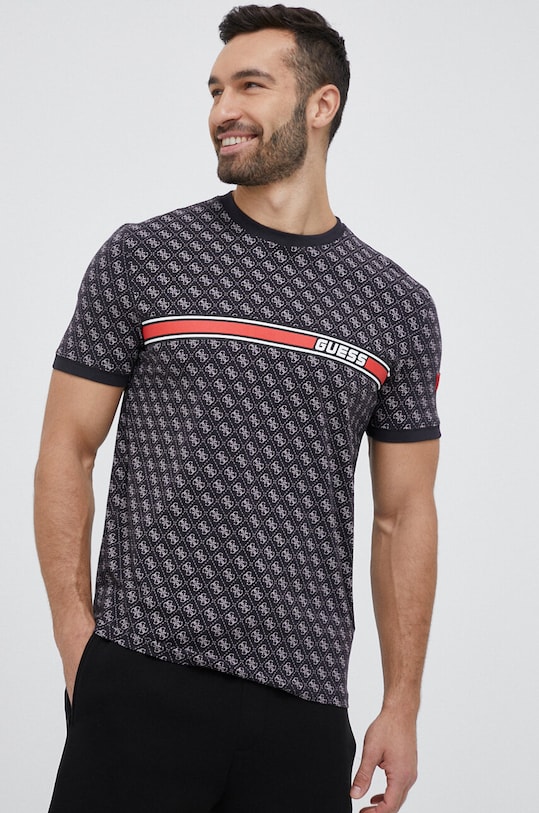 Guess t-shirt JAMEY wzorzyste czarny Z2BI09.J1314